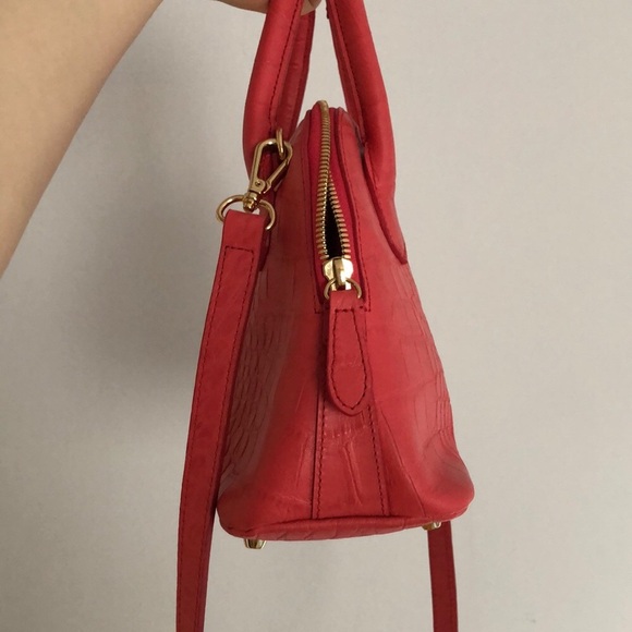 Defaye Black pink leather crossbody bag - Picture 7 of 8